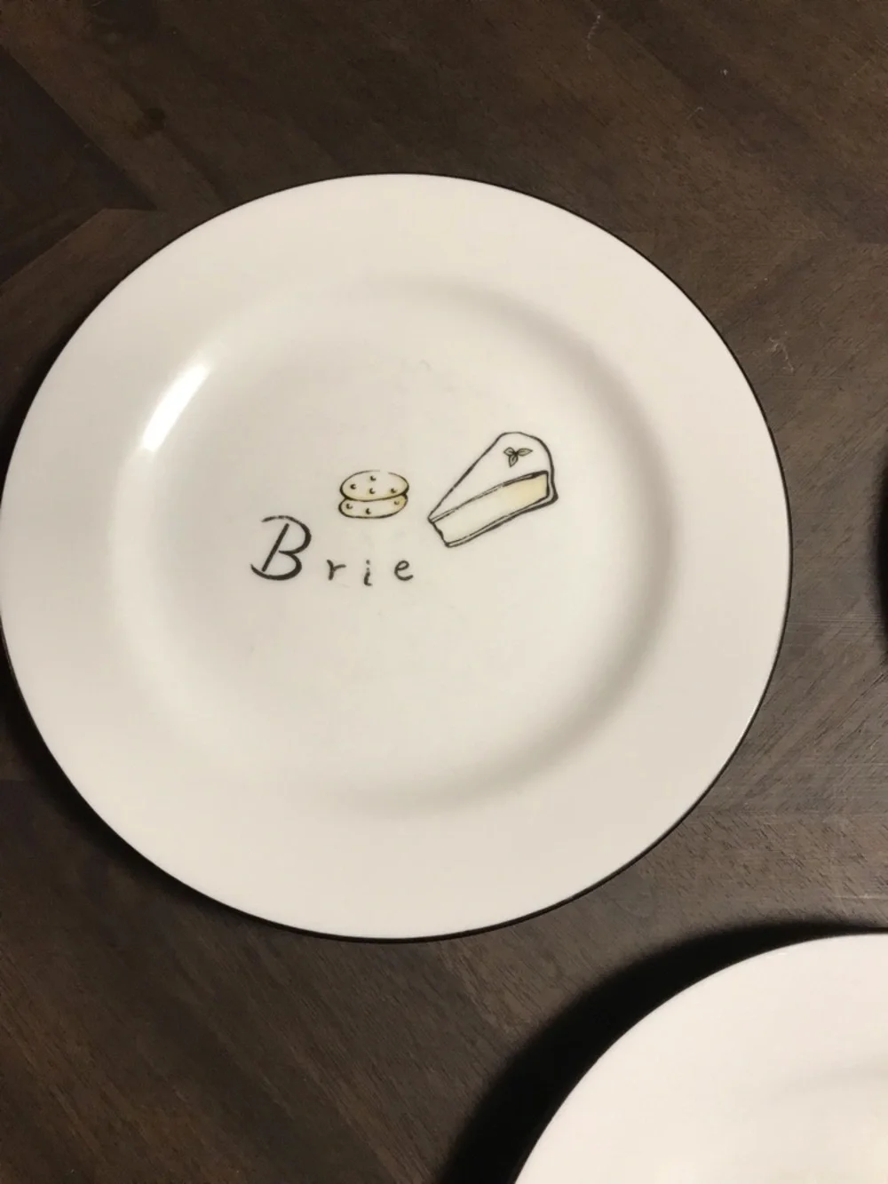 Pottery Barn Cheese Appetizer Plates- Set of 3
